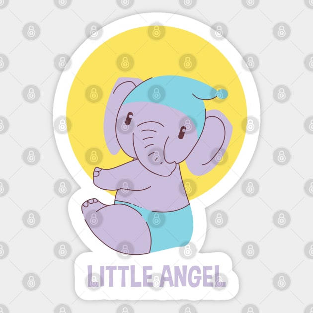 Baby elephant Sticker by peace and love